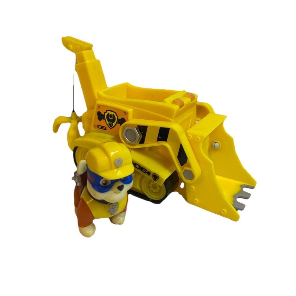 Paw Patrol Rubble Bulldozer Construction Vehicle Figure Lot